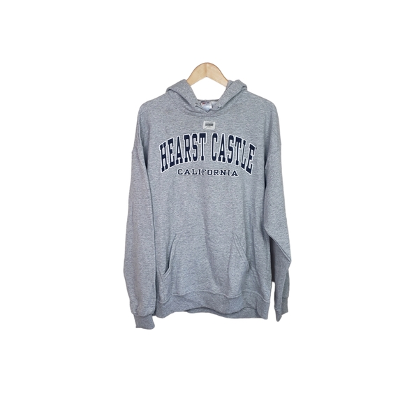 HEARST CASTLE Grey Blue Long Sleeve Hoodie Pullover Size XL - Picture 1 of 3